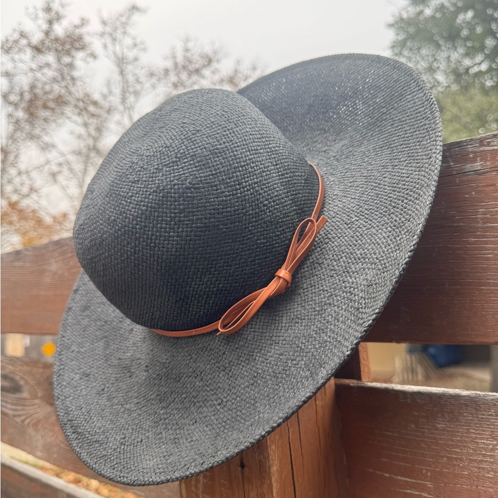 Goorin Bros Navy Straw Sun Hat Wide Brim Size SM